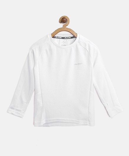 Alcis Solid Full Sleeves Tee - White
