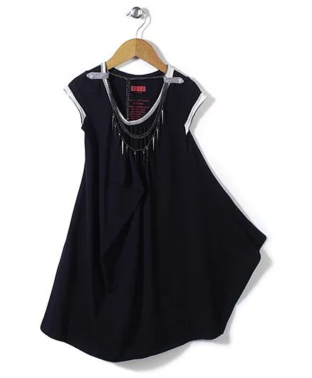 Elle Fashion Party Wear Dress- Black