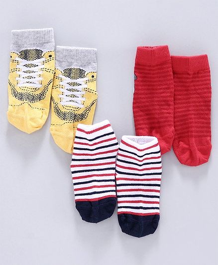 Mustang Ankle Length Socks Pack of 3 - Multicolor