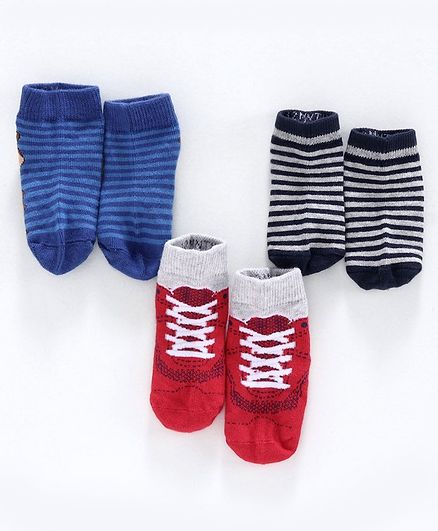 Mustang Ankle Length Socks Pack of 3 - Multicolor