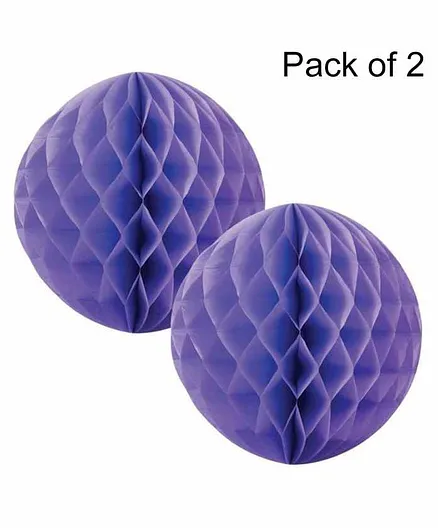 Funcart Honeycomb Pom Ball Purple - 2 Pieces