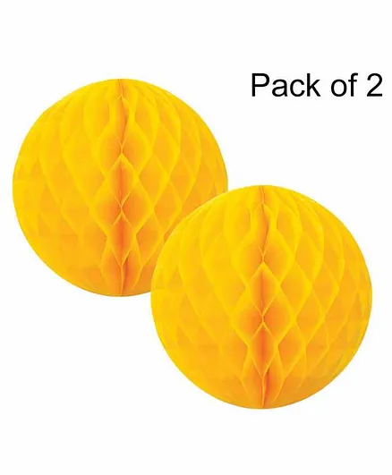 Funcart Honeycomb Pom Ball Yellow - 2 Pieces