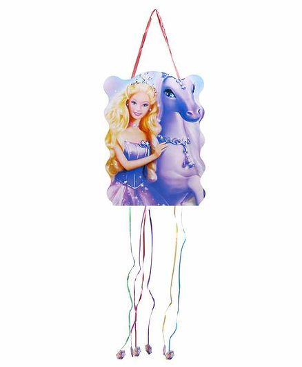 Funcart Pull String Riding Princess Theme Pinata Bag - Multicolor