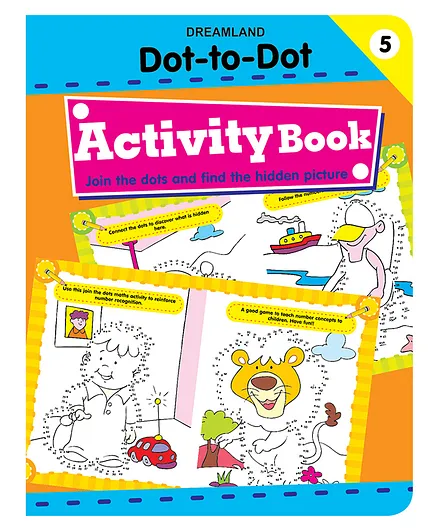 Dreamland Fun with Dot to Dot Book 5 for Children - Join the Dots and Find the Hidden Picture 32 Pages Book: Part 5