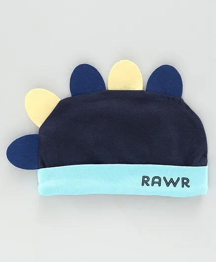 Babyoye Baby Cap Dino Design Navy Blue - Diameter 12 cm