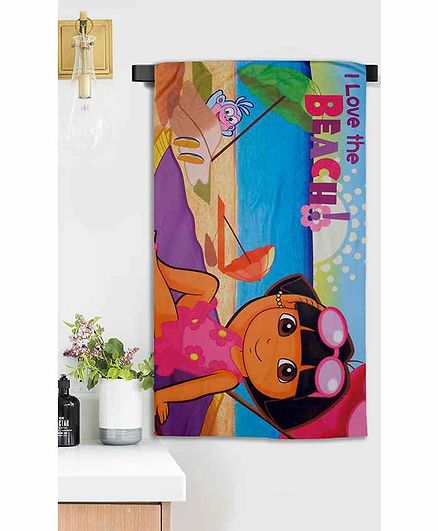Sassoon Microfiber Bath Towel Dora Print - Multicolor