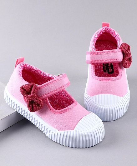 Cute Walk by Babyhug Casual Shoes Bow Applique - Light Pink