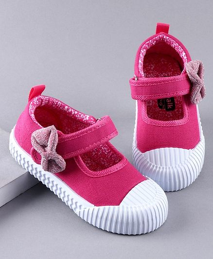 Cute Walk by Babyhug Casual Shoes Bow Applique - Pink
