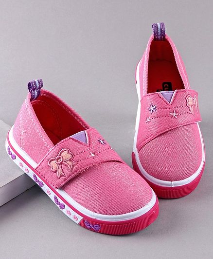 Cute Walk by Babyhug Casual Shoes Bow Embroidery - Pink