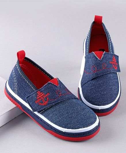 Cute Walk by Babyhug Casual Shoes Anchor Embroidery - Dark Blue