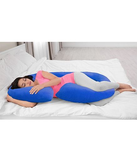 Babyhug C Shape Maternity Pillow - Royal Blue