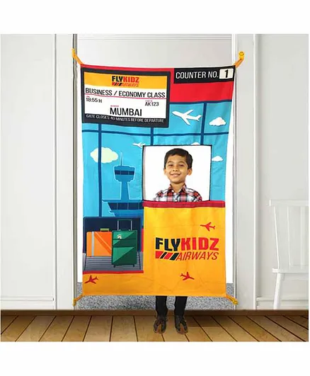 A&A Kreative Box Airport Pretend Play Curtain - Blue