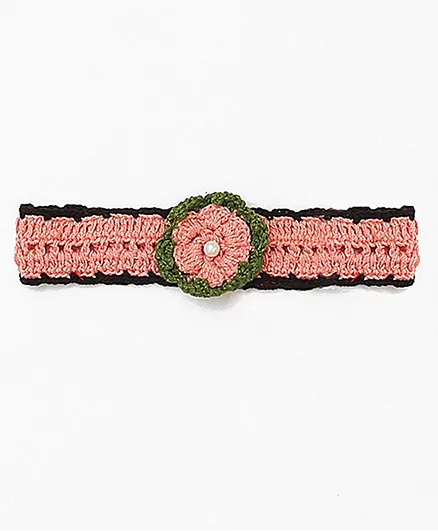 USHA ENTERPRISES Flower Crochet Headband - Peach