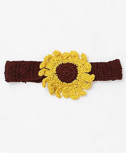USHA ENTERPRISES Sunflower Crochet Headband - Yellow