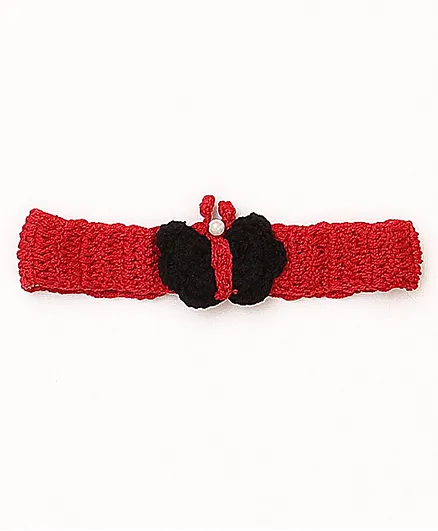 USHA ENTERPRISES Butterfly Crochet Headband - Red