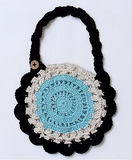 USHA ENTERPRISES Scallop Trimmed Bib - Blue