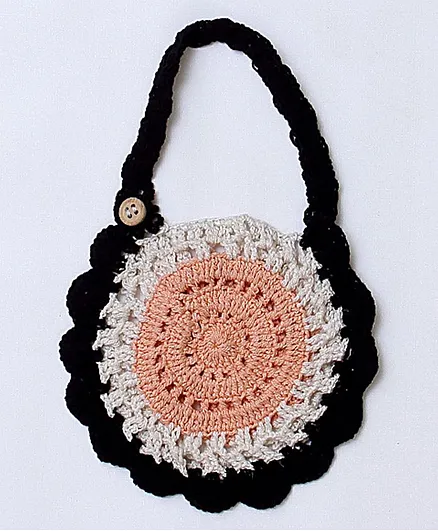 USHA ENTERPRISES Scallop Trimmed Bib - Peach