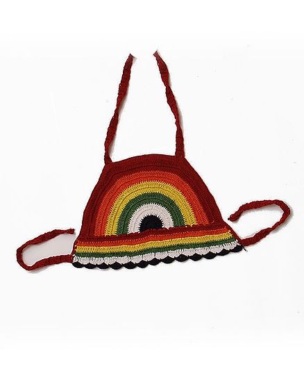 USHA ENTERPRISES Sleeveless Rainbow Pattern Top - Red