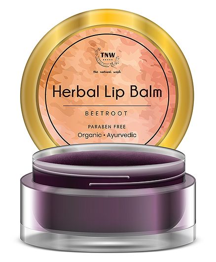 TNW THE NATURAL WASH Herbal Beetroot Lip Balm for women and man An Ayurvedic LipBalm Enriched with Cocoa Butter, SheaButter, Honey & Essential Oils For Dry Chapped Lips and Lip Lightening - 5 gm