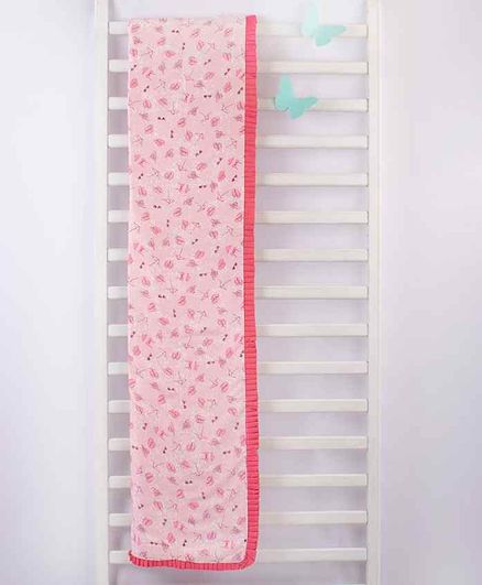 Blooming Buds Toddler Dohar Beach Print - Pink