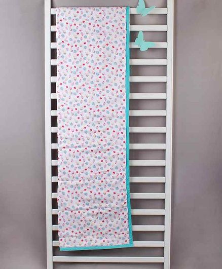 Blooming Buds Toddler Dohar Cupcake Print - White Blue