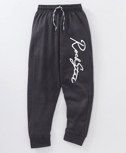 Spicy Kids Lounge Pant Text Print - Deep Grey
