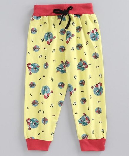 Eteenz Full Length Lounge Pant Tom & Jerry Print - Yellow
