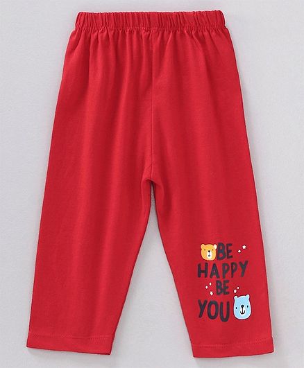 Tango Full Length Pajamas Be Happy Be You Print - Red