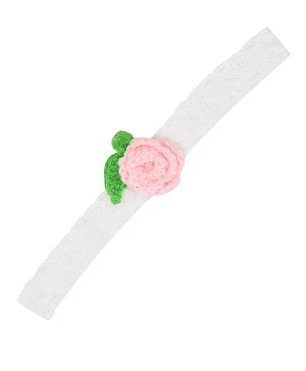 Funkrafts Crochet Flower Design Headband - Light Pink