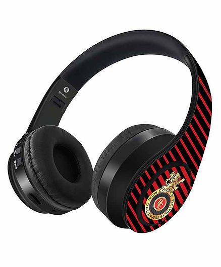 Macmerise RCB Stripe Logo Decibel Wireless On Ear Headphones - Black Red