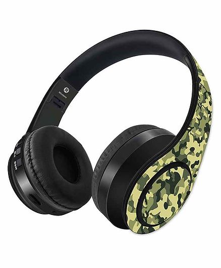 Macmerise Camo Effect Decibel Wireless On Ear Headphones - Green