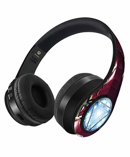 Macmerise Suit Up Iron Man Decibel Wireless Headphones - Maroon