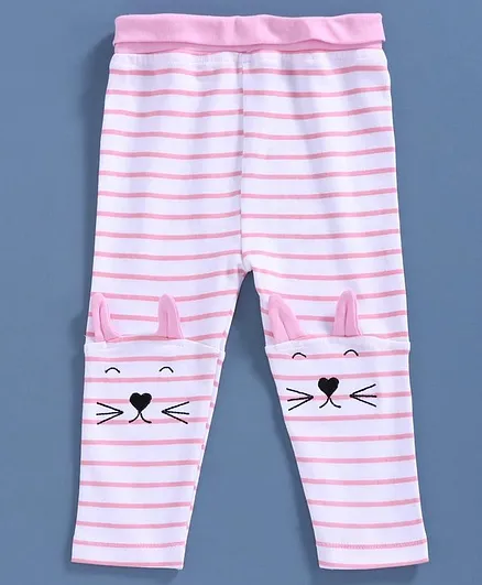 Mom's Love Striped Leggings - Pink