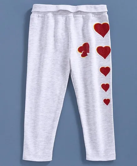 Mom's Love Leggings Heart Patch - Grey