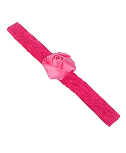 BABY Charm Rose Design Headband - Pink
