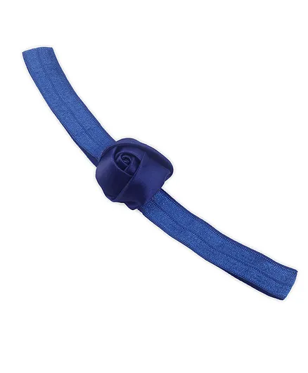 BABY Charm Rose Design Headband - Navy Blue