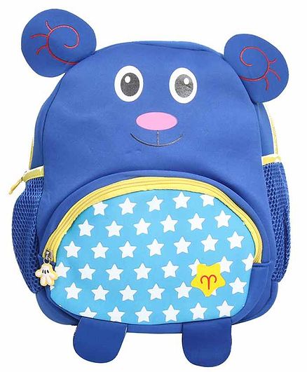 EZ Life Bag 3D Bear Ears & Print Blue - 13.77 Inches