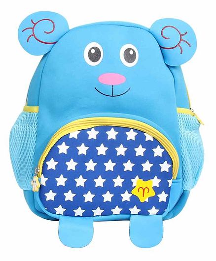 EZ Life Bag 3D Bear Ears & Print Aqua Blue - 13.77 Inches