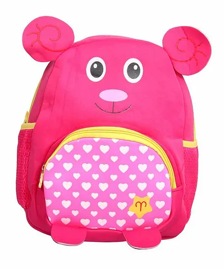 EZ Life Bag 3D Bear Ears & Print Pink - 13.77 Inches