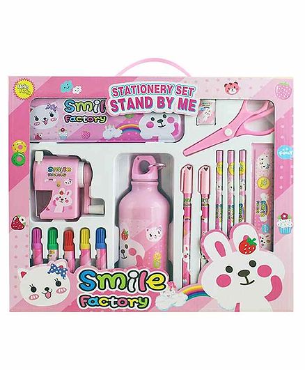EZ Life Stationery Set Pink Pack of 1 - 17 Pieces