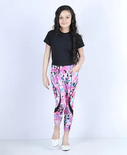 Pine Kids Full Length Moisture Wicking & Quick Dry Athleisure Leggings - Pink