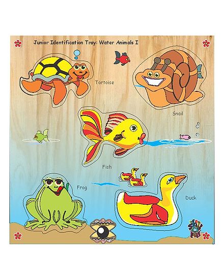 Skillofun - Wooden Junior Identification Tray Water Animals I