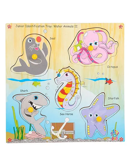 Skillofun - Wooden Junior Identification Tray Water Animals II
