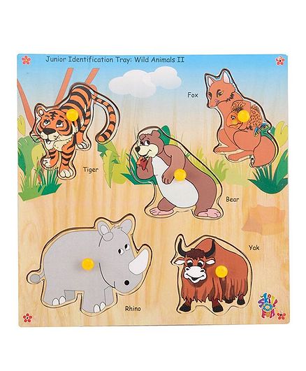 Skillofun - Wooden Junior Identification Tray Wild Animals II