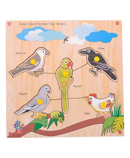Skillofun - Junior Identification Wooden Tray Birds I
