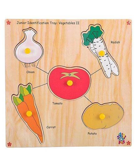 Skillofun - Junior Identification Wooden Tray Vegetables II