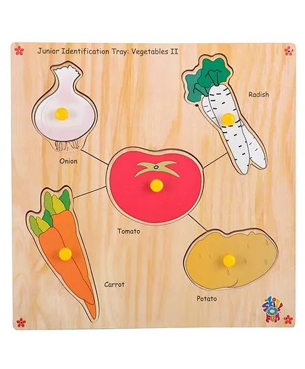 Skillofun - Junior Identification Wooden Tray Vegetables II