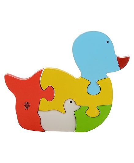 Skillofun - Take Apart Wooden Puzzle Duck With Duckling