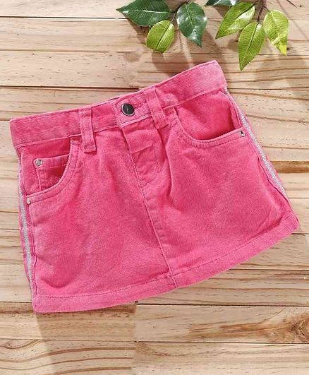 Babyhug Mid Thigh Length Skirt - Hot Pink