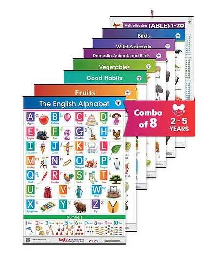 Target Publication Educational Chart Pack of 7 - English